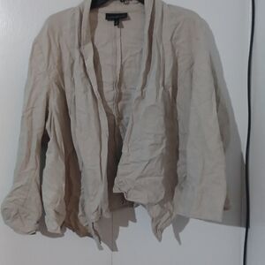 Lane Bryant Cream Open Front Cardigan